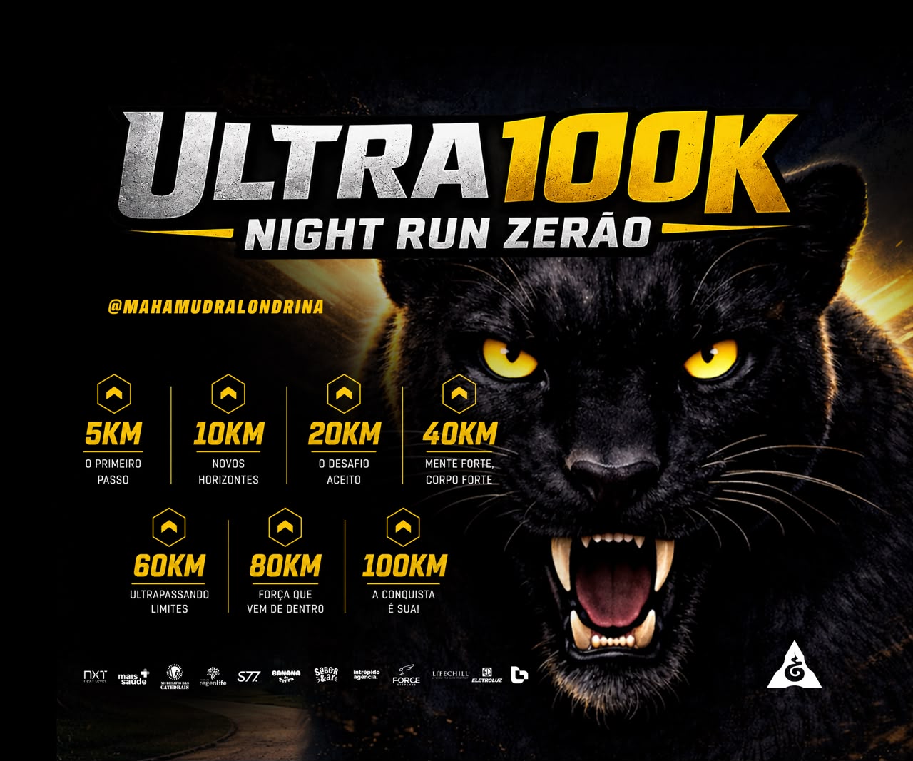Ultra100K Night Run Zerão — 7 modalidades de 5K a 100K, Parque Zerão, Londrina