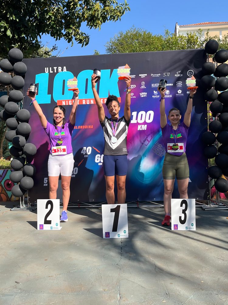 Pódio da Ultra100K Night Run Zerão